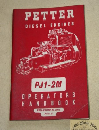 PETTER   Dieselmotoren   PJ1 - PJ2 RM , RMR