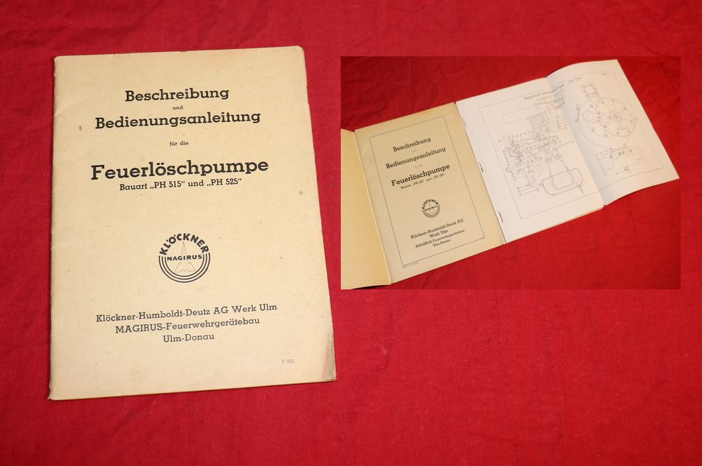 Magirus Kreiselpumpe PH 515 , PH 525 Feuerlöschpumpe