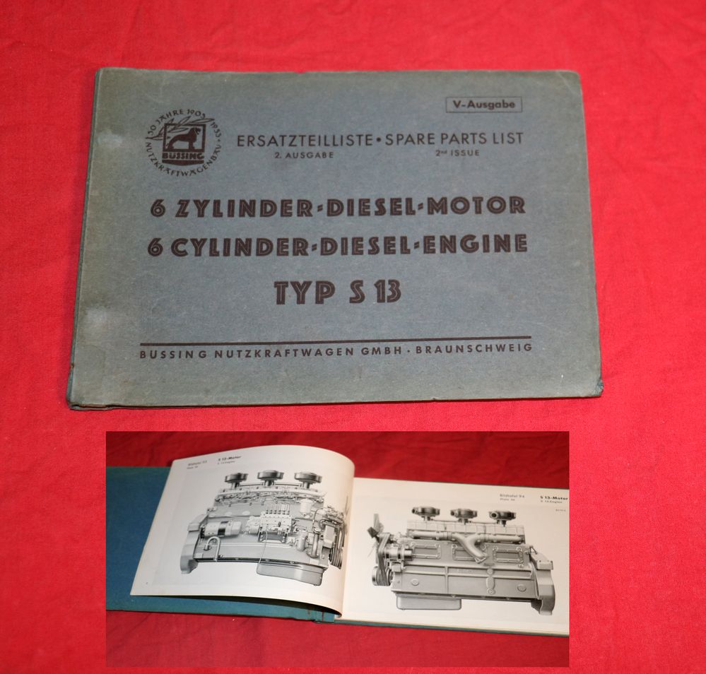 Büssing S 13 Dieselmotor Ersatzteilliste