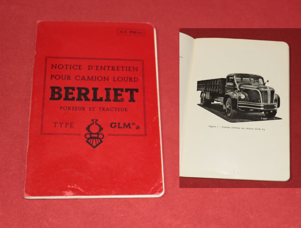 Berliet GLM 10 a , Notice d entretien Camion