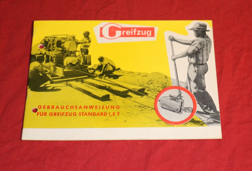 GREIFZUG Standard 1,5 t Gebrauchsanweisung Anleitung
