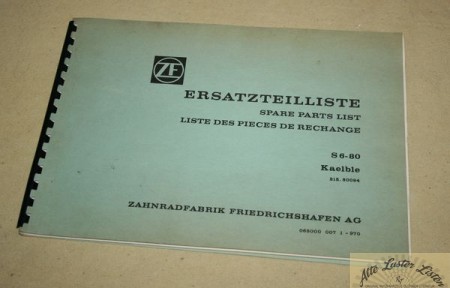 ZF Getriebe   S 6-80    für  Kaelble