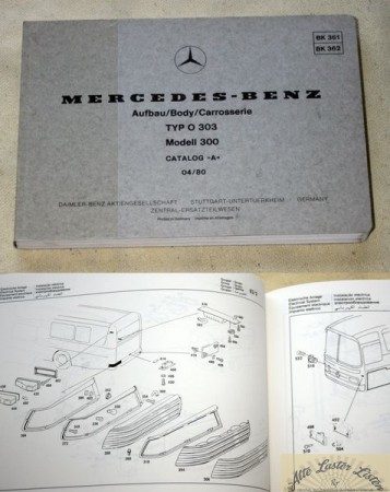 20998_ersatzteilliste_mercedes_busse_busse_ab_ca_1974_bpACeGVphsUK3N Mercedes O 303 Aufbau Bus Modell 300