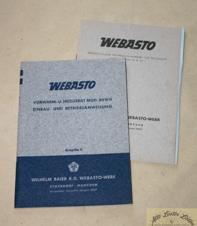 WEBASTO  Vorwärm und Heizgerät    Mod. 80 WII