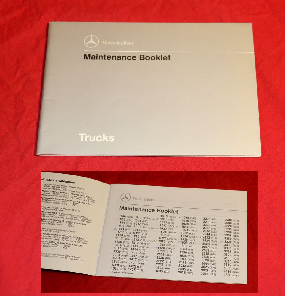 Maintenance Booklet Mercedes Truck 709 - 4850