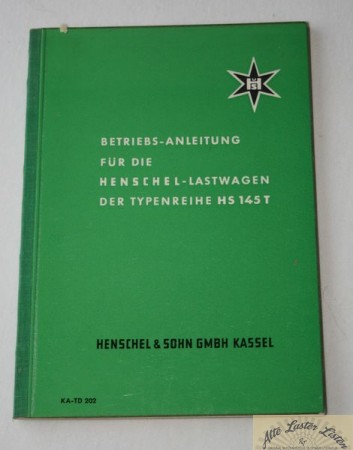 Henschel HS 145 T Betriebsanleitung