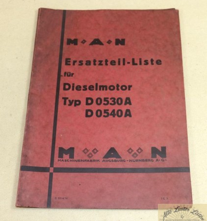 MAN Dieselmotor  Typ  D 0530 A , D 0540 A