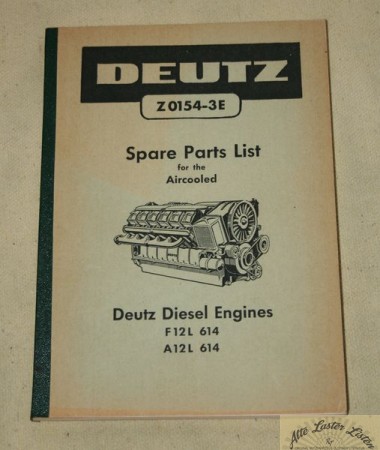 Deutz F 12 L 614  Diesel engine Spare Parts List