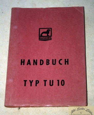 Handbuch Trambus Büssing TU 10