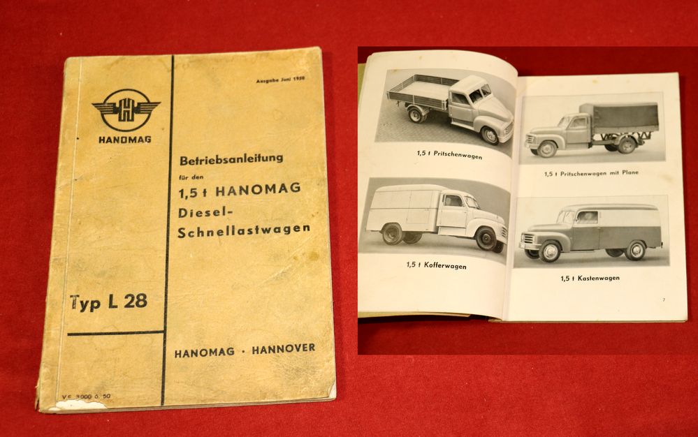 42785 Hanomag L 28 , 1,5 t Betriebsanleitung