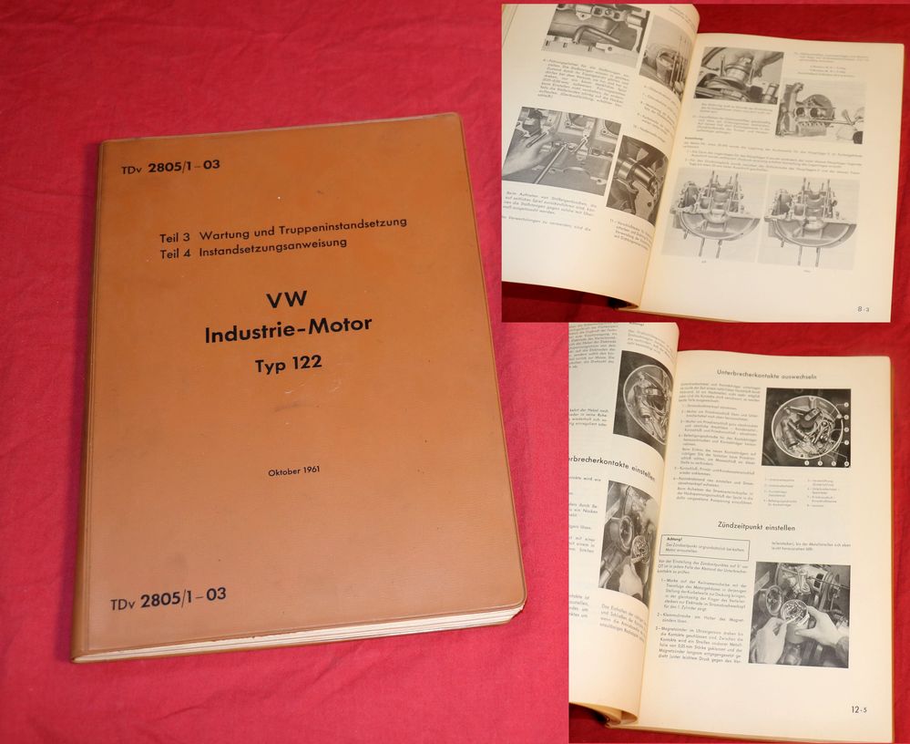 VW Motor Typ 122 Bundeswehr TDv Werkstatthandbuch