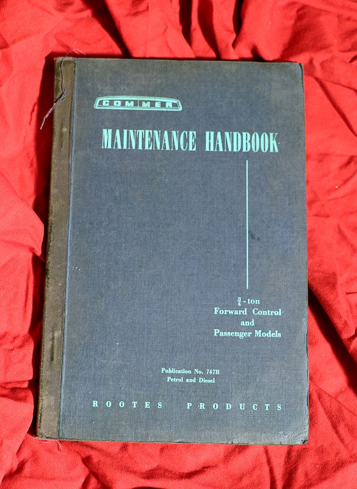 COMMER   Maintenance Handbook 3/4 ton Forward Control