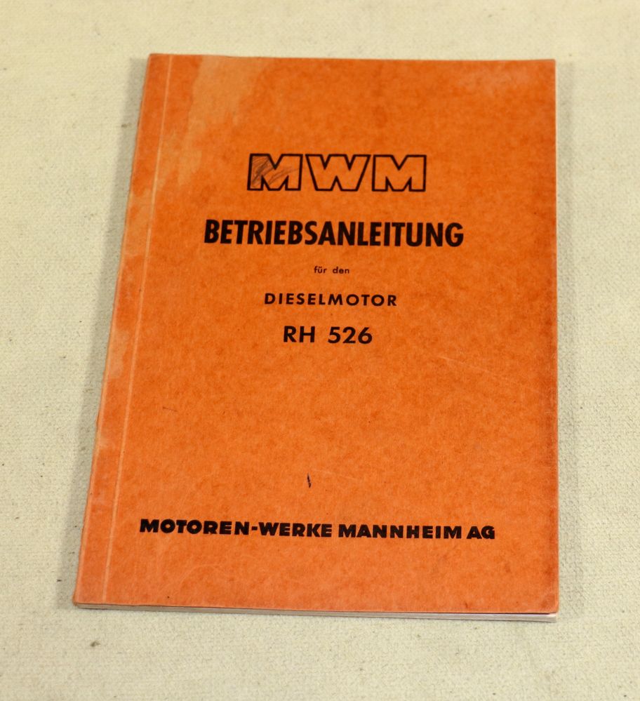 24519 MWM RH 526 , Dieselmotor Betriebsanleitung