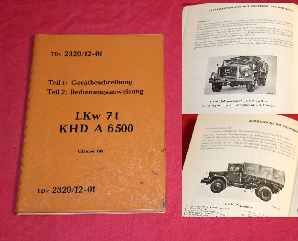 54853 Magirus KHD A 6500 LKW 7 to gl Bundeswehr TDv Teil 1