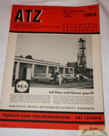 19053_sonstiges_buecher_zeitschriften_b1ECZxT3LK3ouF Automobiltechnische Zeitschrift Ausgabe 4 , 1964