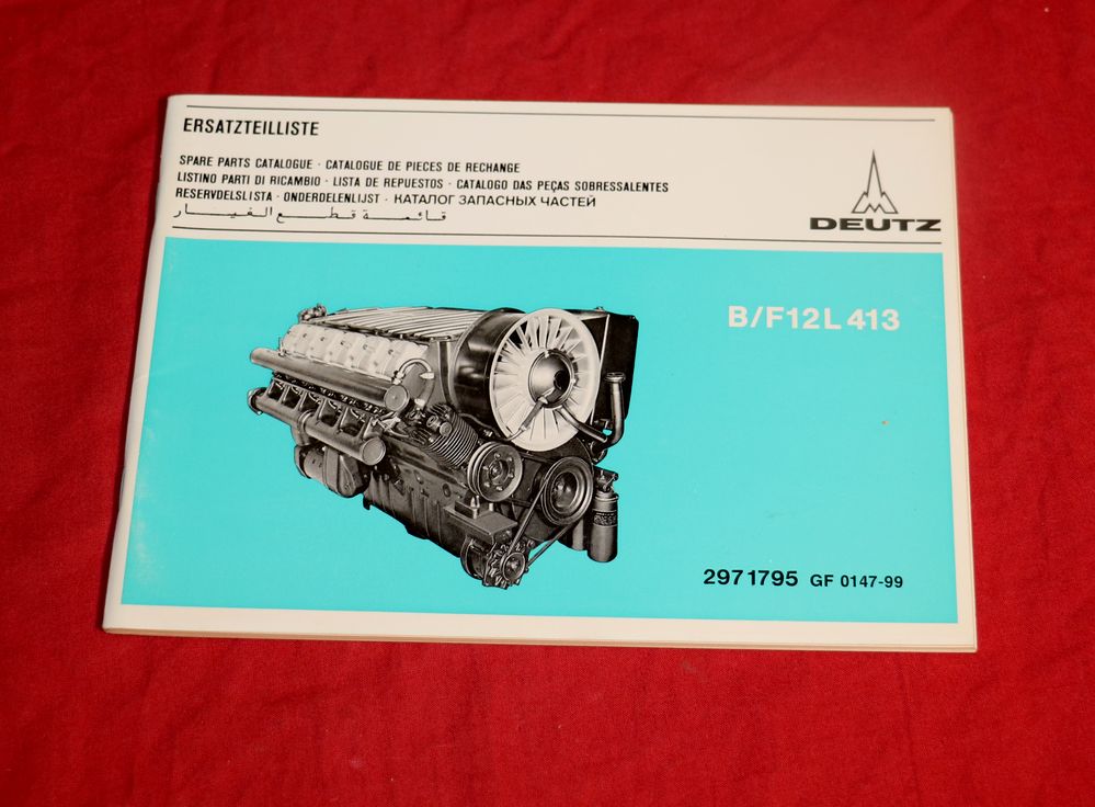 Deutz Motor B/F 12 L 413 Ersatzteilliste