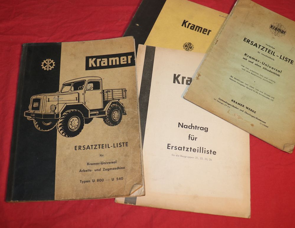 Kramer U 800 U 540 Zugmaschine Ersatzteilliste