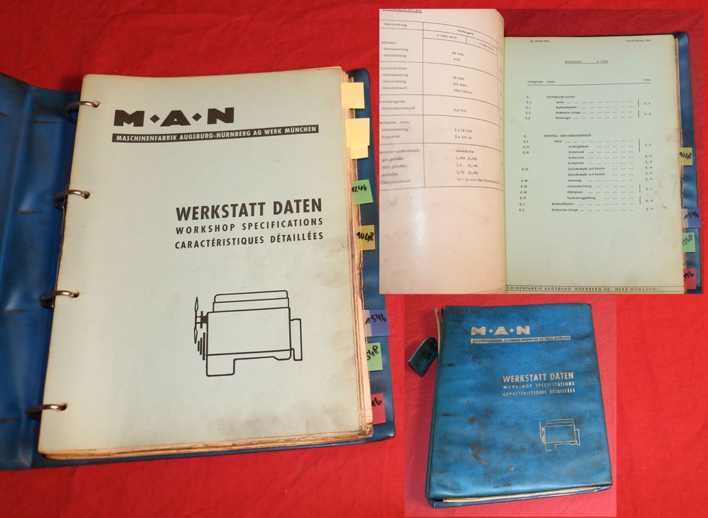 MAN Werkstatt Daten Motoren 1961