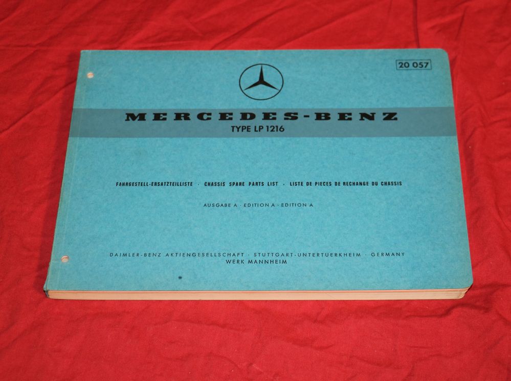 16198 Mercedes LP 1216 Ersatzteilliste Fahrgestell