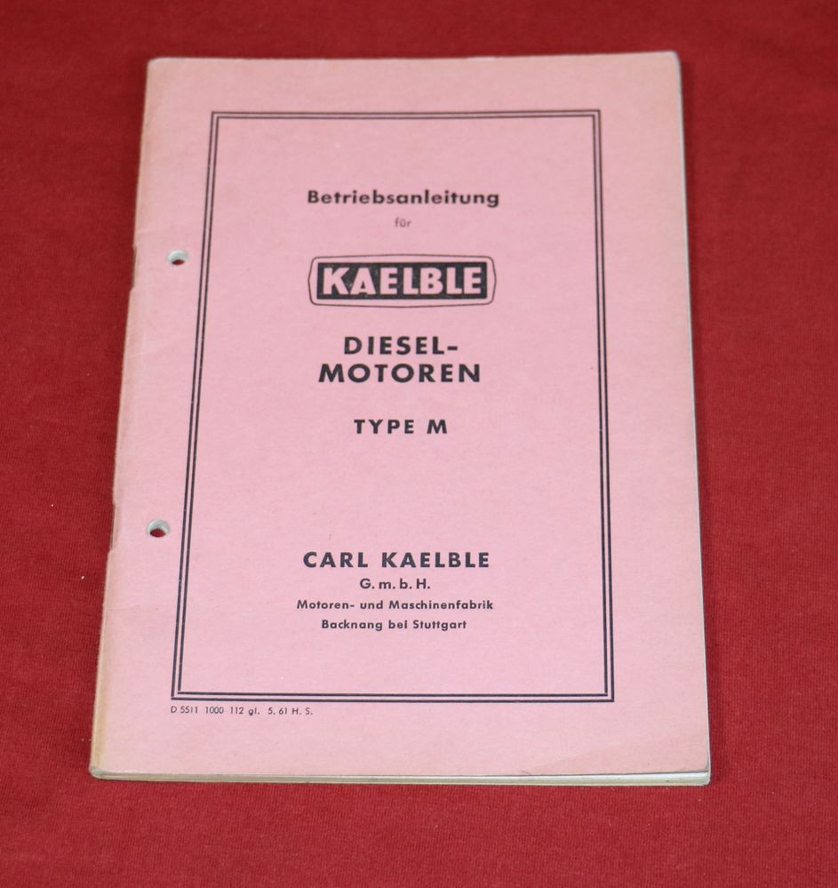 49186 Kaelble Diesel Motoren Typ M