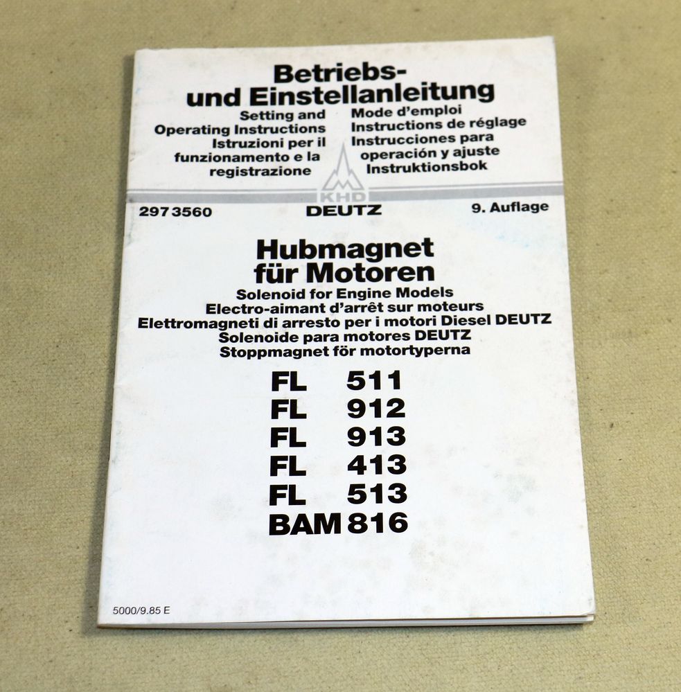 37271 Hubmagnet für Motoren FL 511, 912, 913, 413, 513 , 816