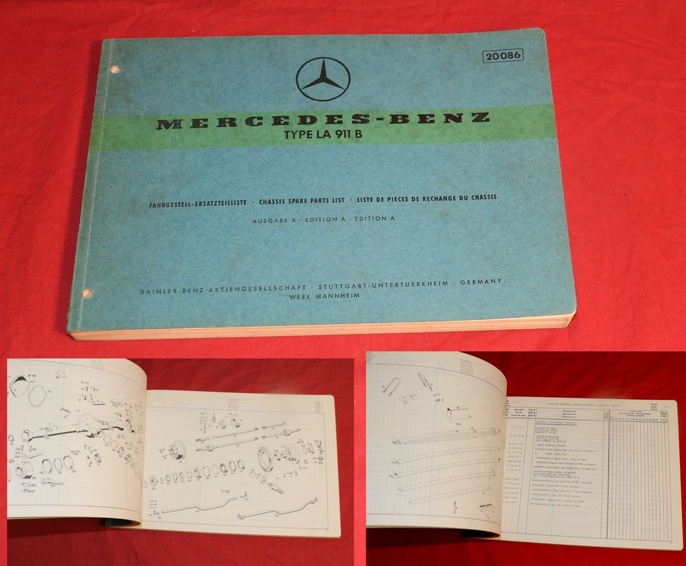 Mercedes LA 911 B Kurzhauber Fahrgestell Ersatzteilliste