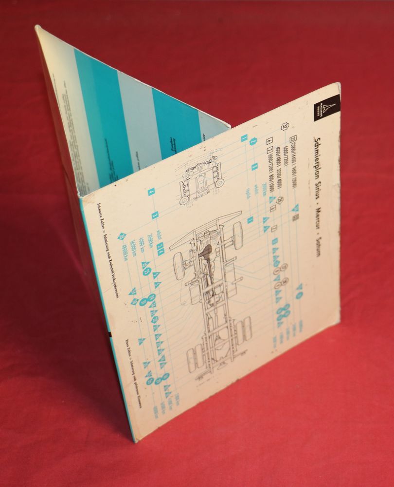 Schmierplan Magirus Sirius Mercur Saturn 1963