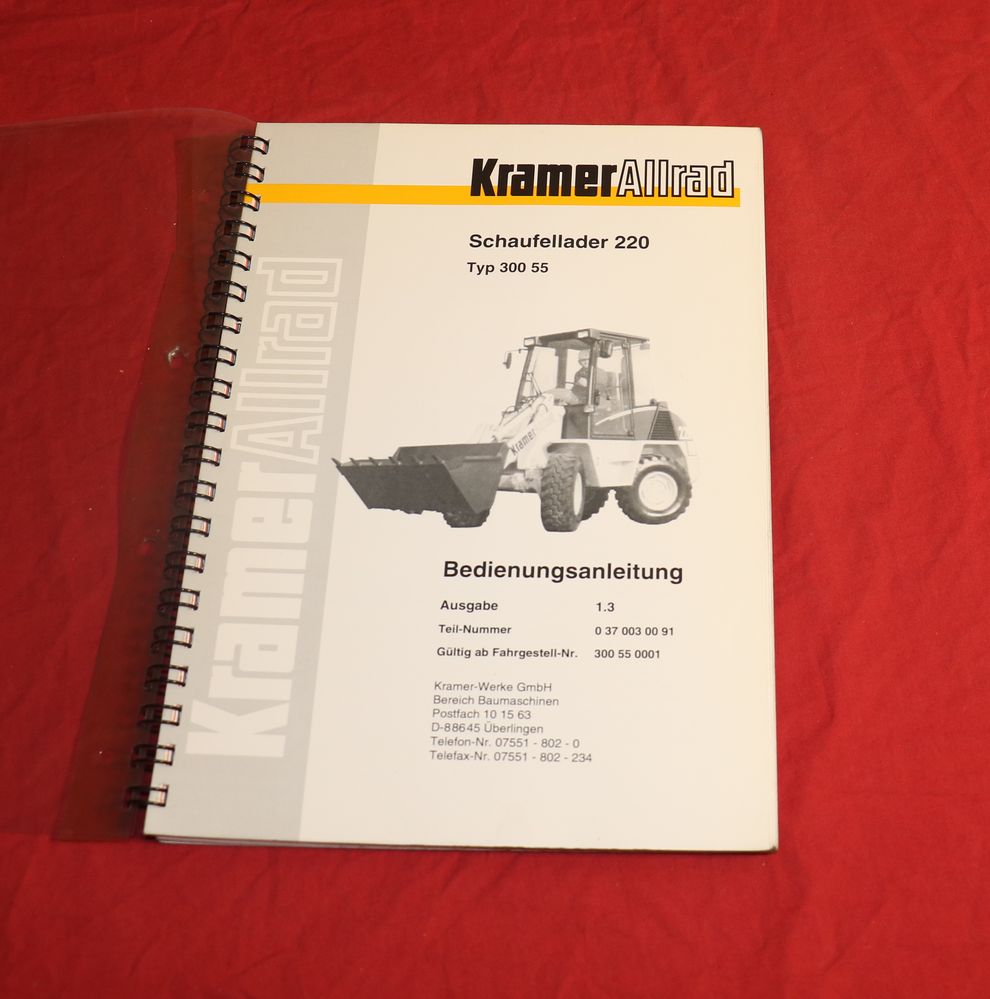 52817 KRAMER 220 Schaufellader Radlader Bedienungsanleitung