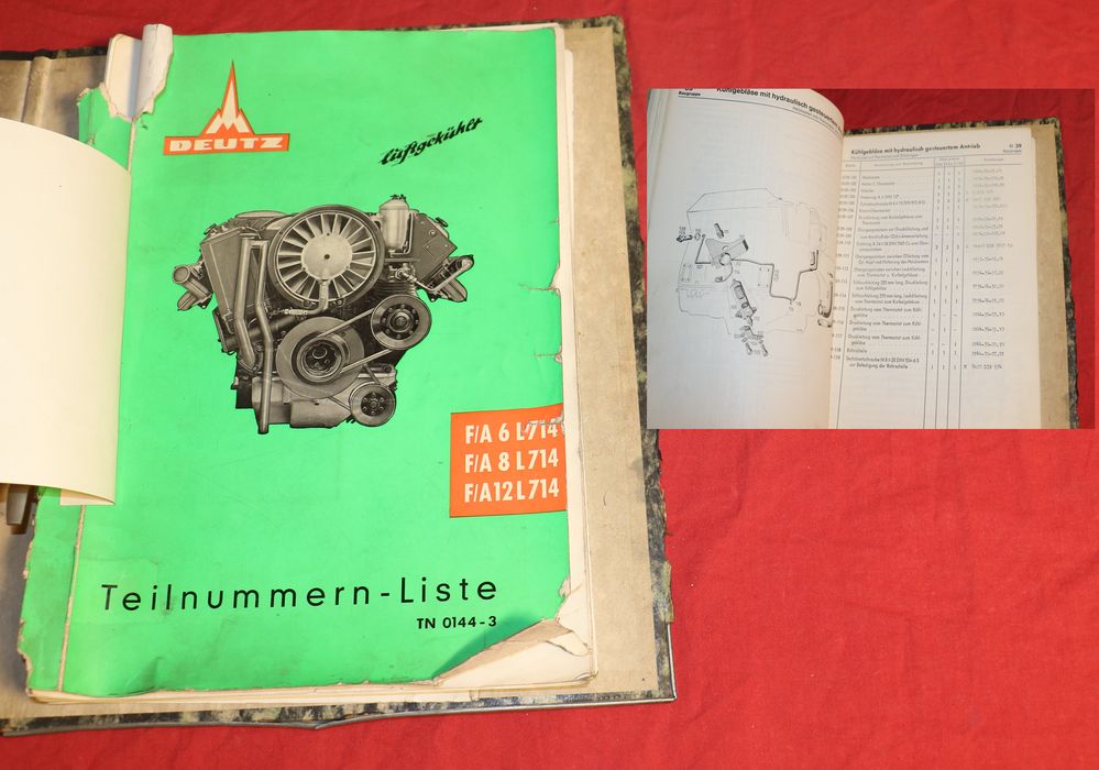 Deutz Motor F 6, 8, 12 L 714 Teilenummernliste
