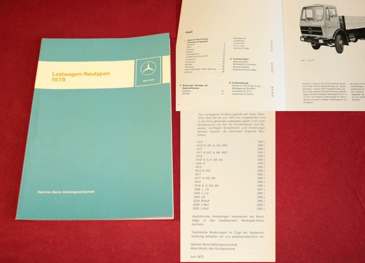 47711 Einführungsschrift Mercedes Lastwagen Neutypen 1975