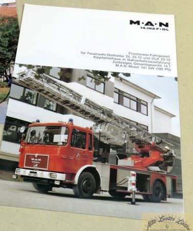 MAN 14.192 F DL Feuerwehr Drehleiter DL 23-12 , DLK 23-12