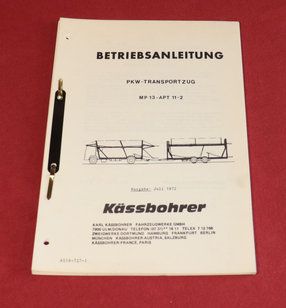 27836 Kässbohrer PKW - Transportzug MP 13 , APT 11-2 Anhänger
