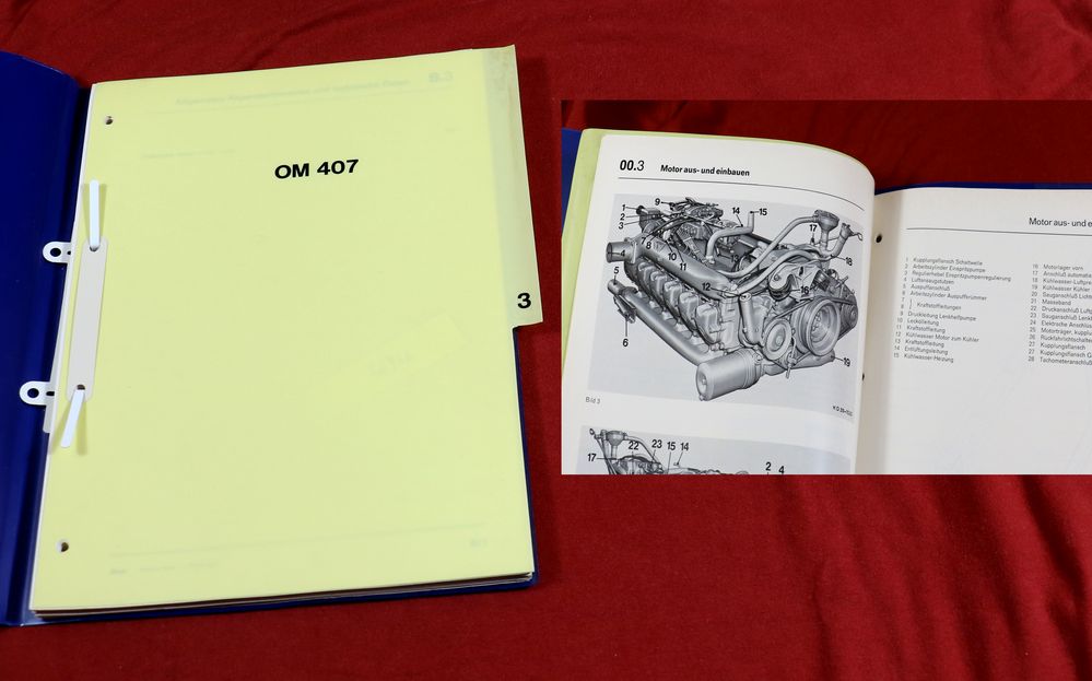 Mercedes Motor  OM 407 h    für Busse  O 305 , O 307
