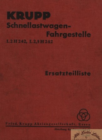 10271_ersatzteilliste_krupp_faun_krupp_b8PgwjxpvUW68r KRUPP L 2 / 2,5 H 242 Schnellastwagen - Fahrgestelle