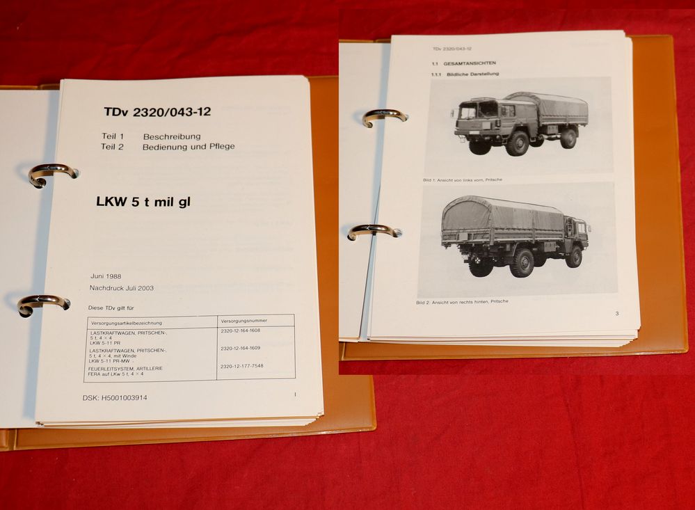 MAN Kat 4x4 5t gl Bundeswehr TDv Anleitung